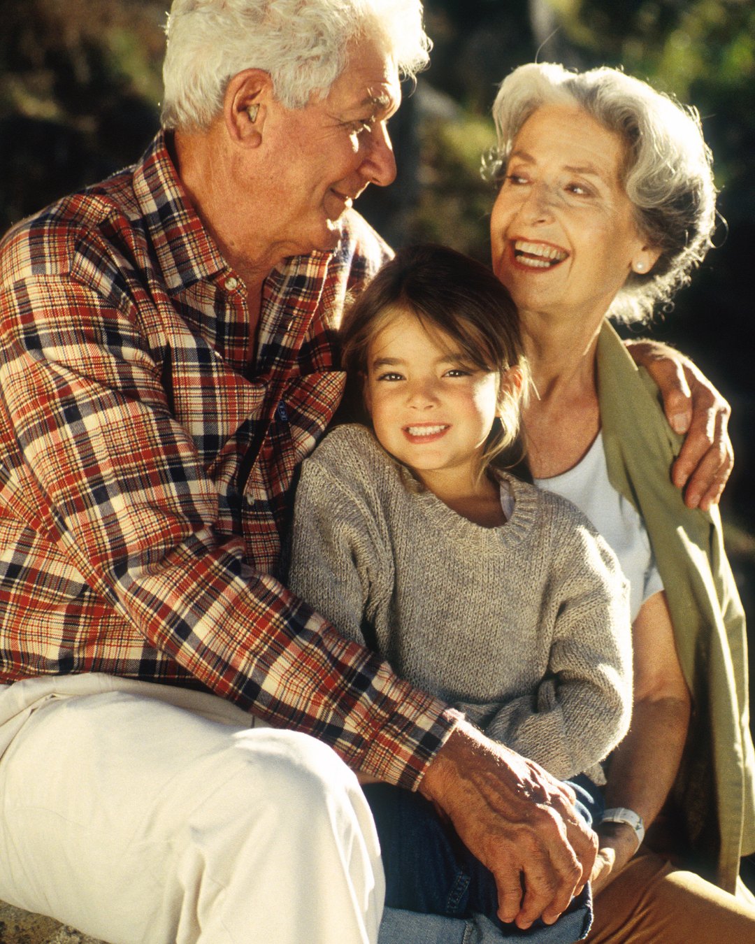 Two grandmothers embracing